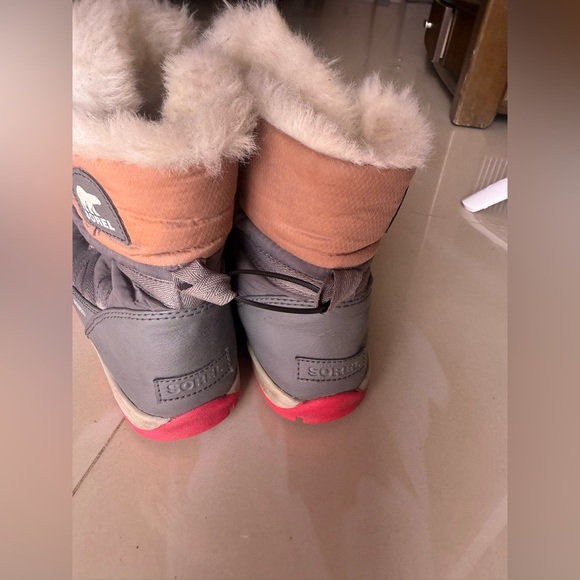Sorel Whitney II Pink Grey Snow Water Proof Outdoor Hiking Rain Boots Size 10 - Picture 10 of 16